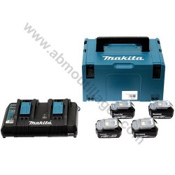 Makita pack énergie 4 batteries 18V 4.0Ah et chargeur