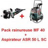 Metabo pack rainureuse MF40 plus aspirateur ASR 50 L SC