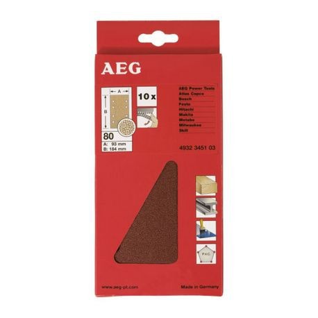 AEG Papier Abrasif fixation auto-agrippant 80x133 mm