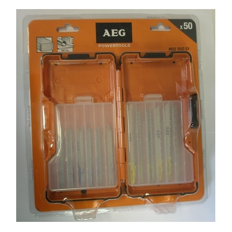 métal AEG Pack de 5 lames scie sauteuse AEG 55mm bois plastiques T118B 